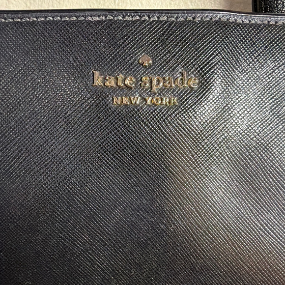 Women's Kate Spade Black Saffiano Leather Tote Bag One Size - Picture 2 of 8